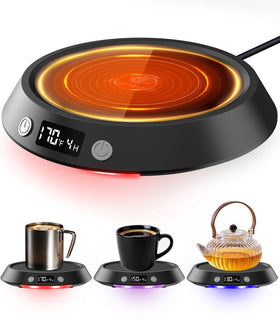 Kepwam coffee mug warmer with a 4.8-inch heating plate for versatile cup sizes and steady warmth.