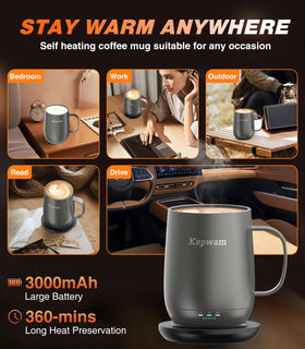 Ceramic matte finish on Kepwam T2 with double-wall insulation.