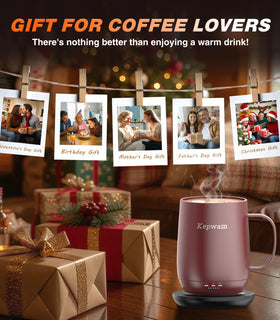 Kepwam Mug charging coaster enables ongoing warmth on desk.