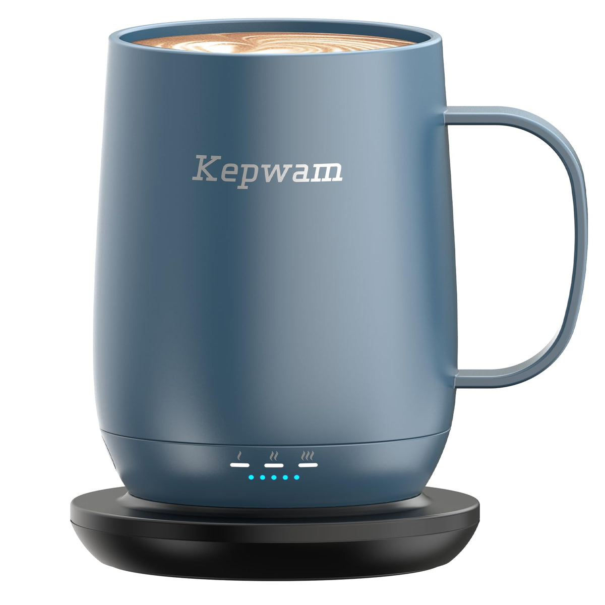 Kepwam self-heating mug front view keeps coffee hot during long work mornings