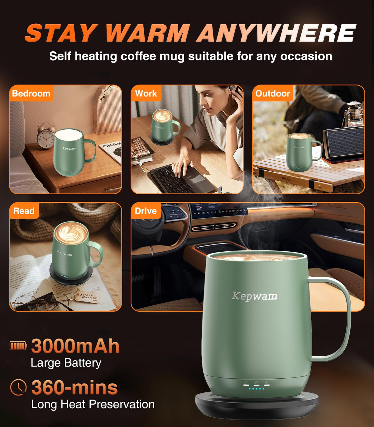 Kepwam sliding lid retains heat and prevents spills
