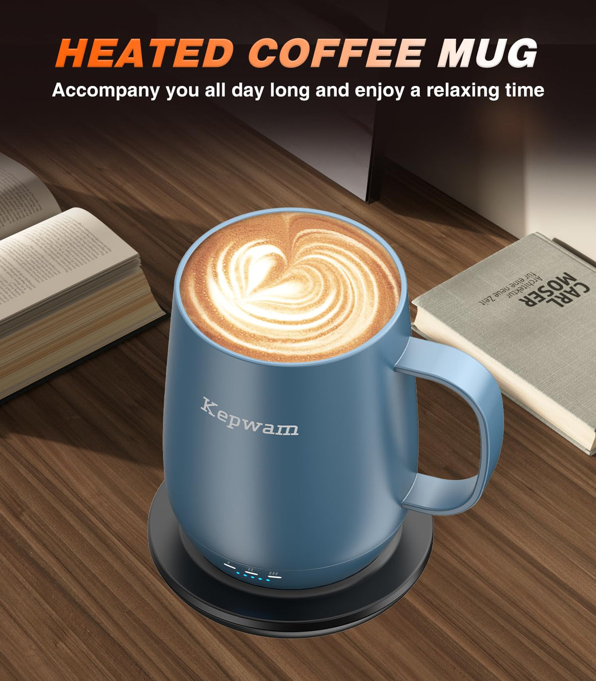 Kepwam mug stainless steel body provides durable construction and steady warmth