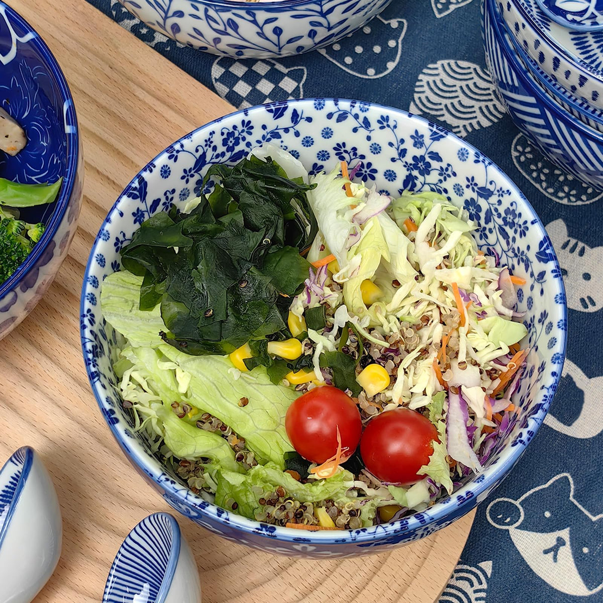 KeQiu versatile bowls suitable for ramen, salads, and cereals