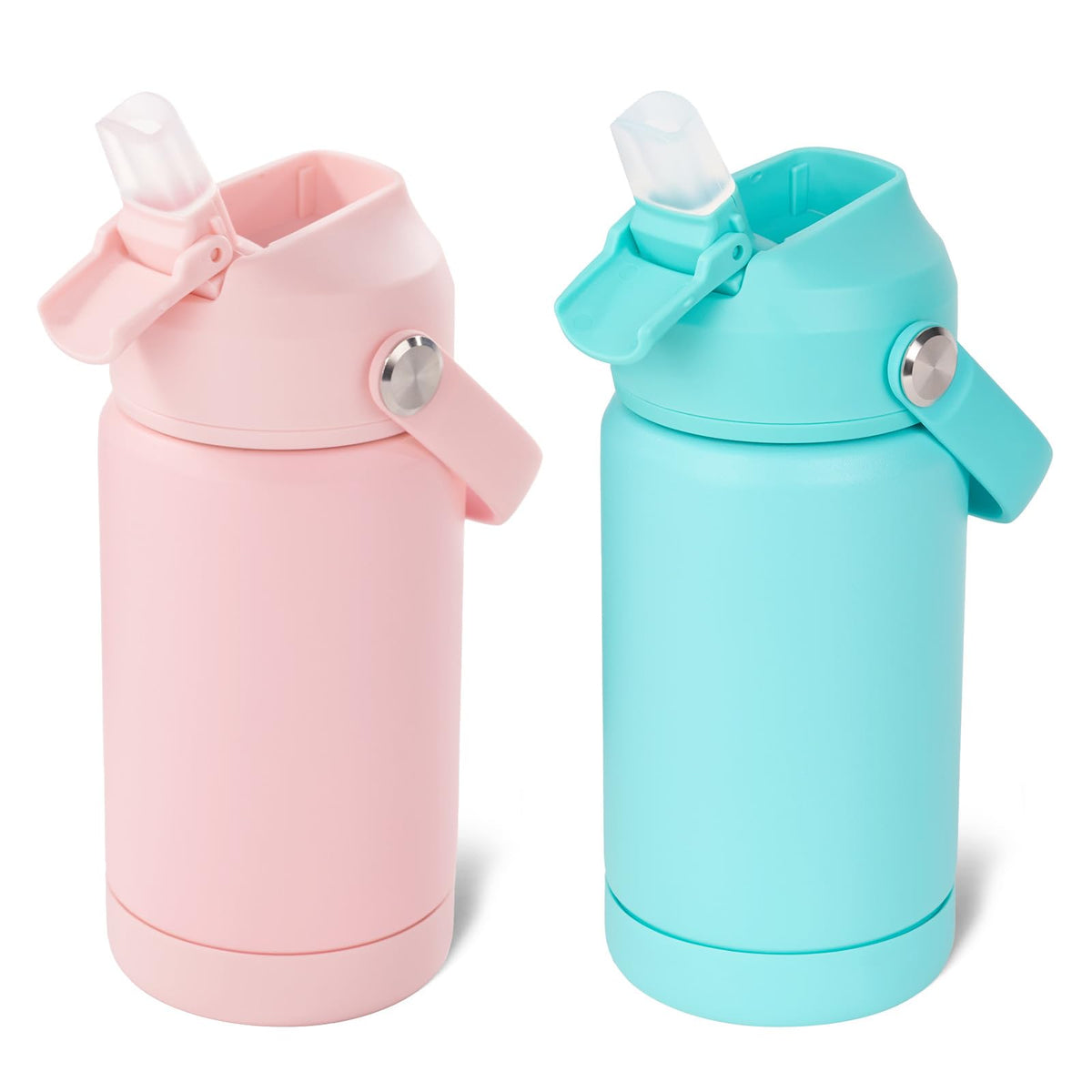 Kerilyn 12oz kids water bottle in pink, ideal for school hydration