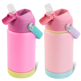 Kerilyn 12oz kids bottle rose red with color coating for school hydration