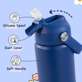 Kerilyn 12oz kids bottle silicone-base protection helps prevent damage during play.