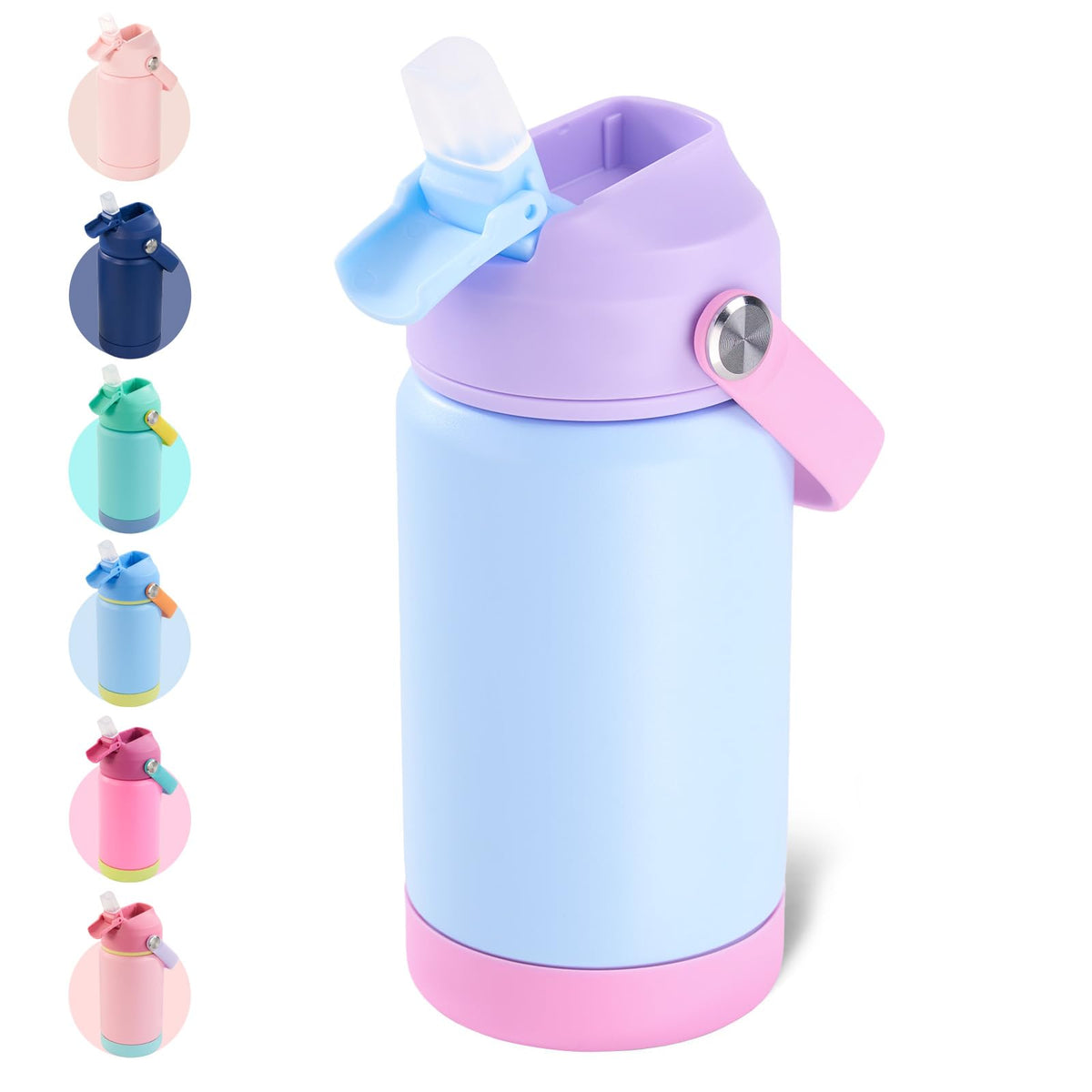 Kerilyn Cerulean 12oz kid bottle insulated for cold refreshments at school.