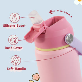 Kerilyn cerulean bottle cap emphasizing easy 180-degree lid rotation.