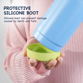 Kerilyn detachable silicone base pad protects bottle from drops and rough play.
