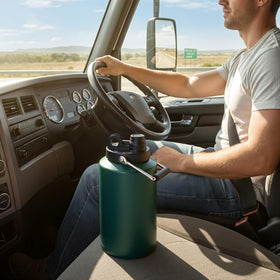 Kerilyn leak-proof cap prevents spills in transit.
