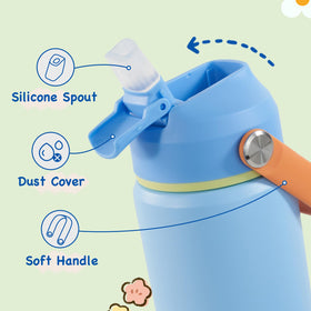 Kerilyn toddler cups with straw are easy for kids to sip on the go.