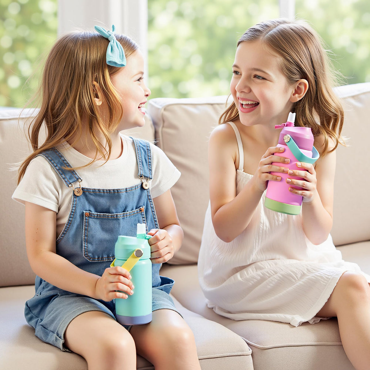 Kerilyn toddler bottle comes with extra straws for convenience.