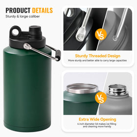 Kerilyn vacuum insulated bottle maintains cold beverages for camping trips.