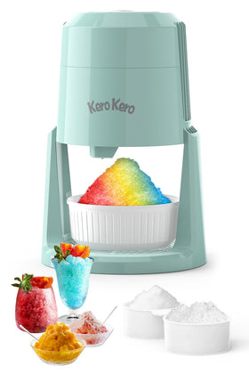 Kero Kero RX03 green exterior showcases a compact shaved ice machine for home use.