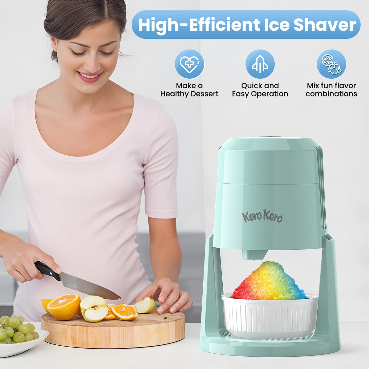Kero Kero RX03 ice chamber designed for efficient shaving of ice.