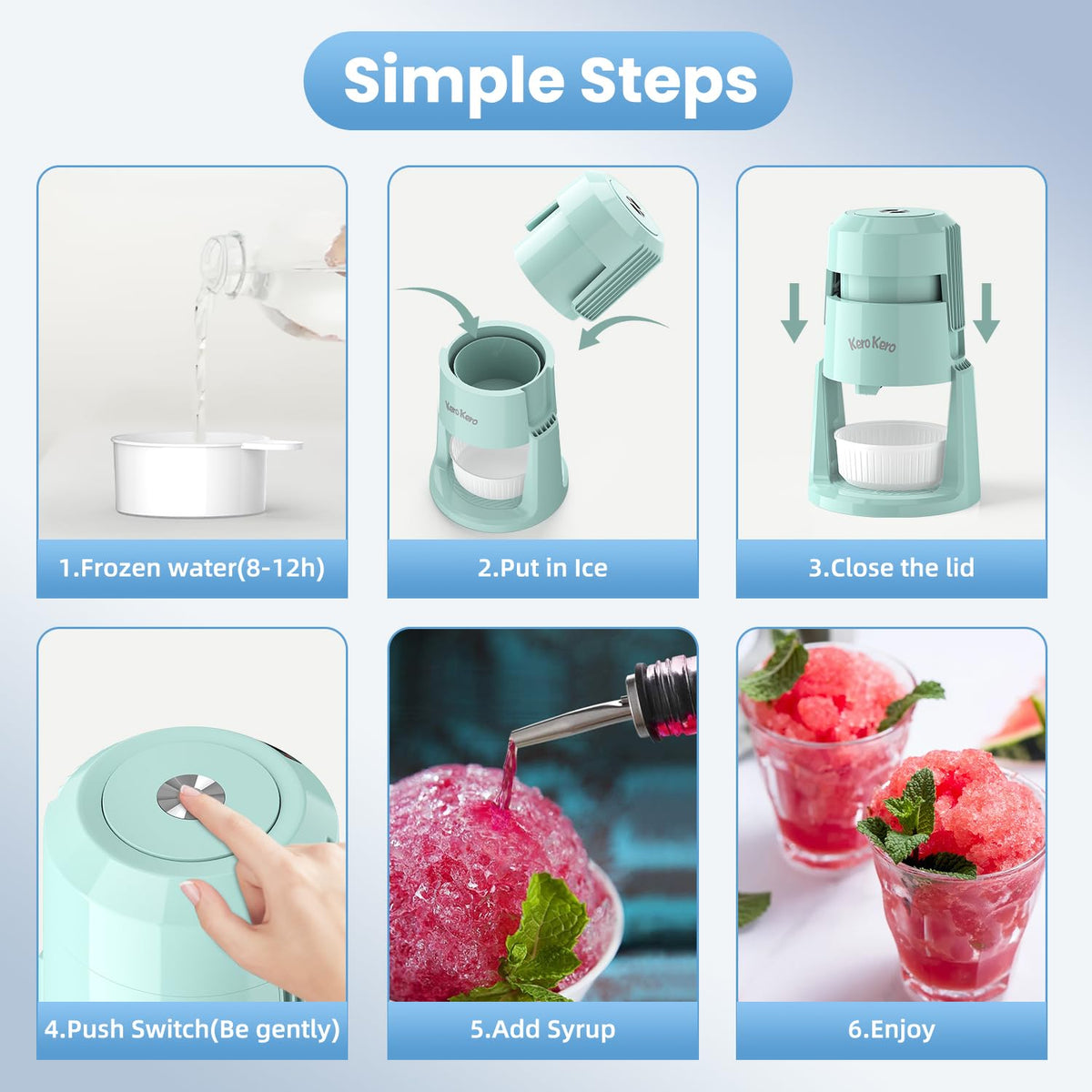 Kero Kero RX03 safety features help users handle ice safely during operation.
