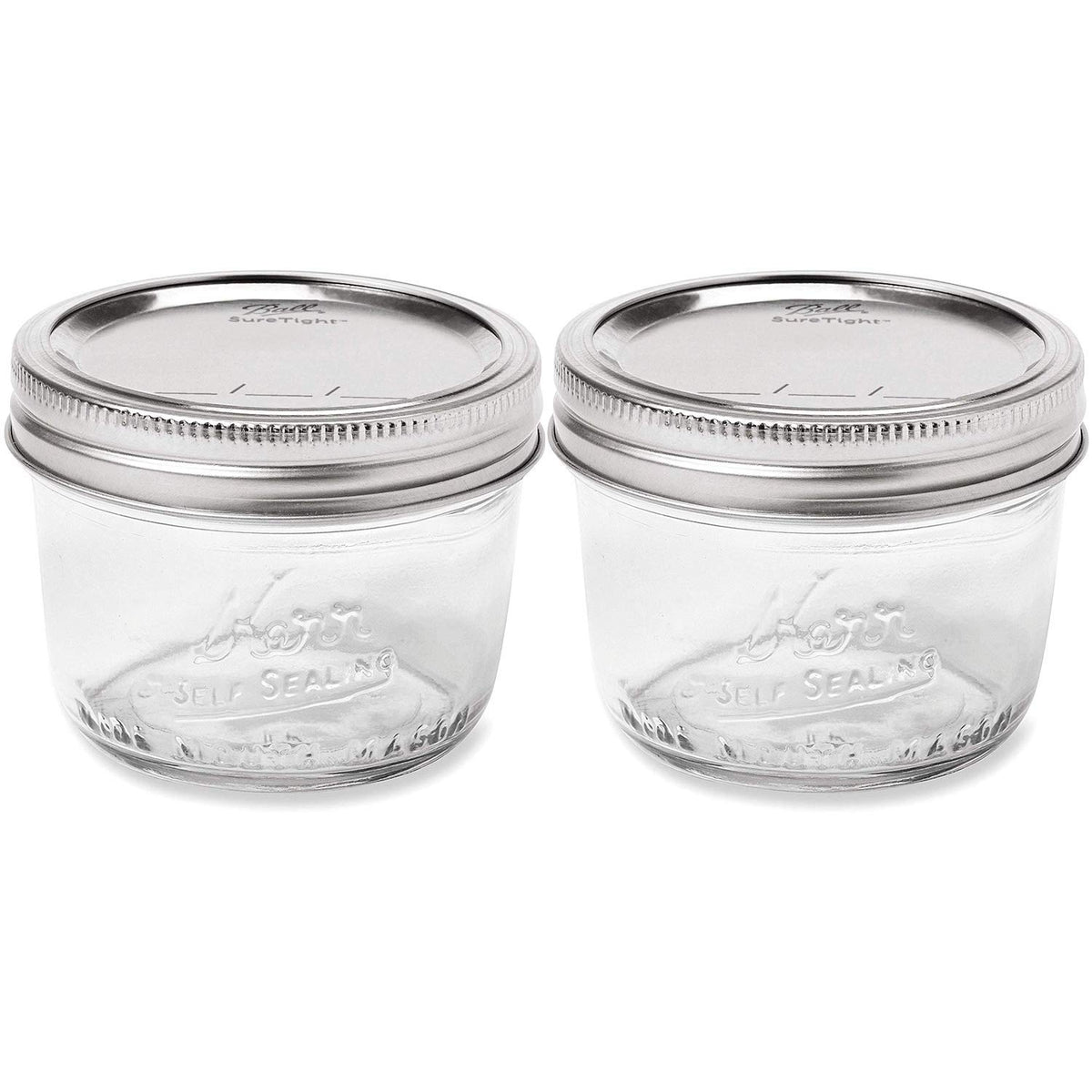 Kerr wide-mouth half-pint jar with lids and bands, ideal for meal prep and pantry storage.
