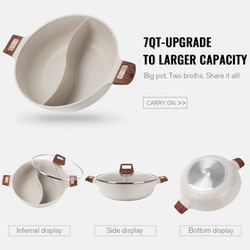 Kerykwan pot with heat-resistant handles for safe lifting