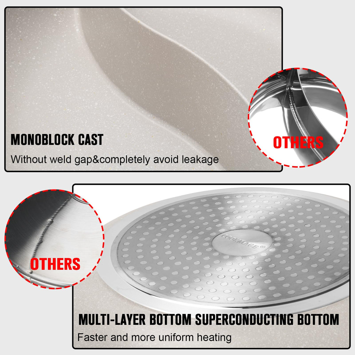 Kerykwan tempered glass lid with steam vent for monitoring