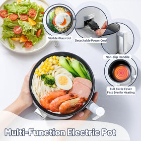 KERZION noodle pot with nonstick interior for easy cleanup after meals.