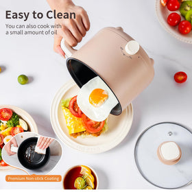 KERZION ergonomic handle provides a secure grip during cooking