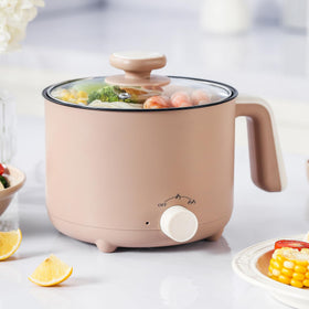 KERZION hot pot 1.5L open lid with noodles for quick, convenient meals