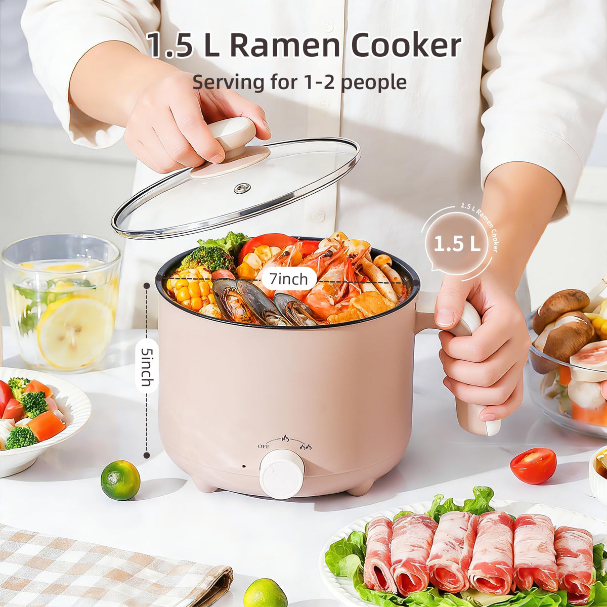 KERZION safety shut-off protects against dry boiling and overheating