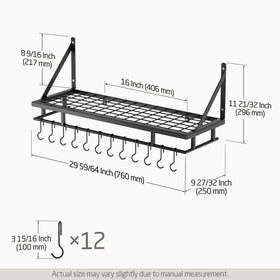 KES 16-inch wall stud mount anchors securely to studs