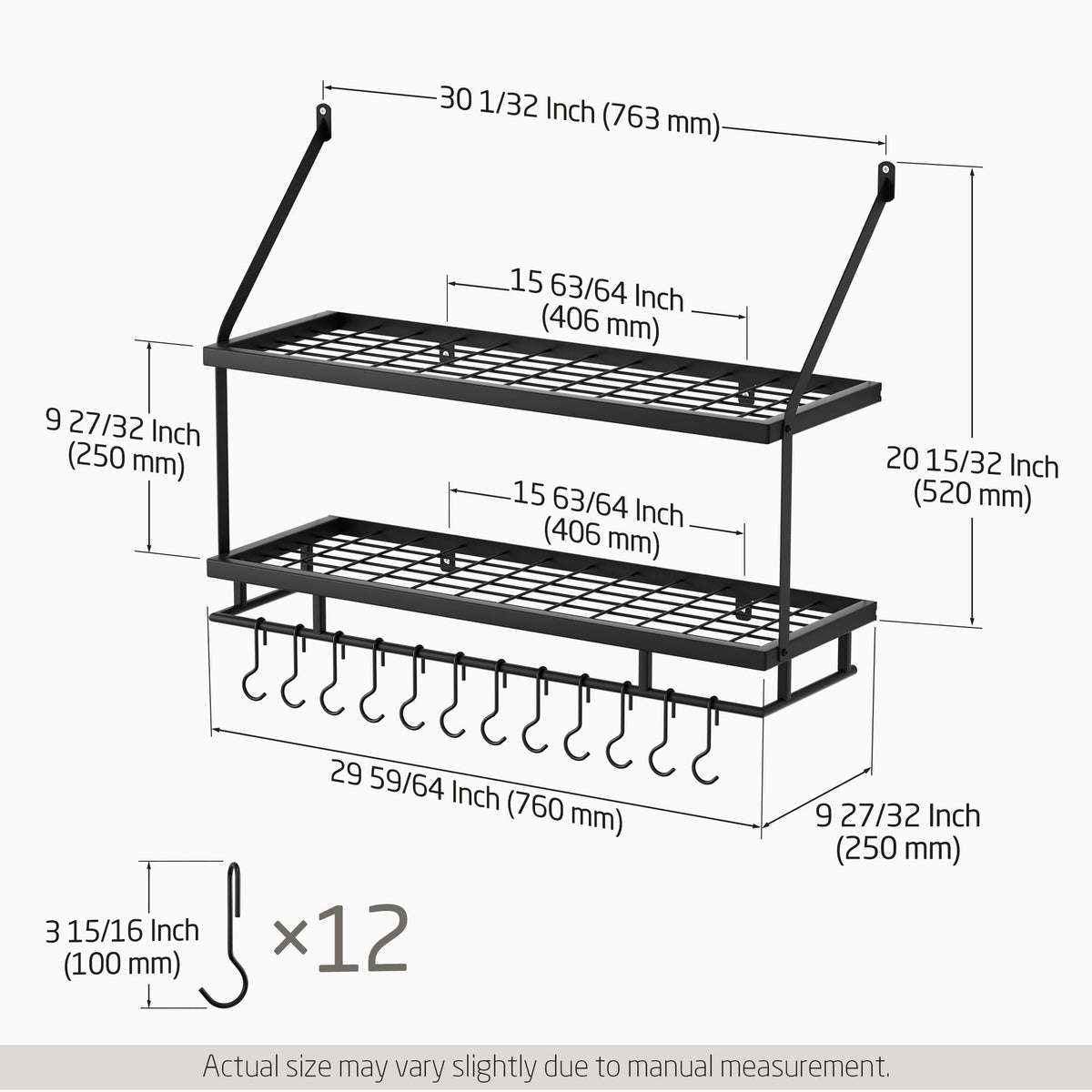 KES heavy-duty screws and anchors ensure secure mounting on walls.