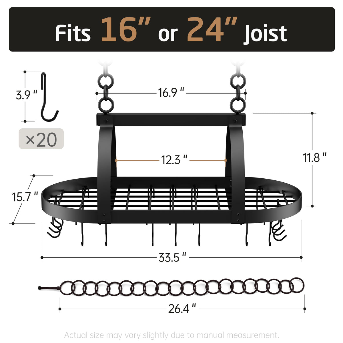 KES joist installation supports 16-inch and 24-inch joists securely