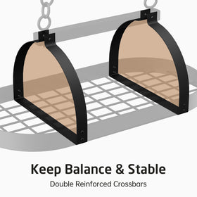 KES ceiling rack offers 100 lb capacity for versatile pot storage