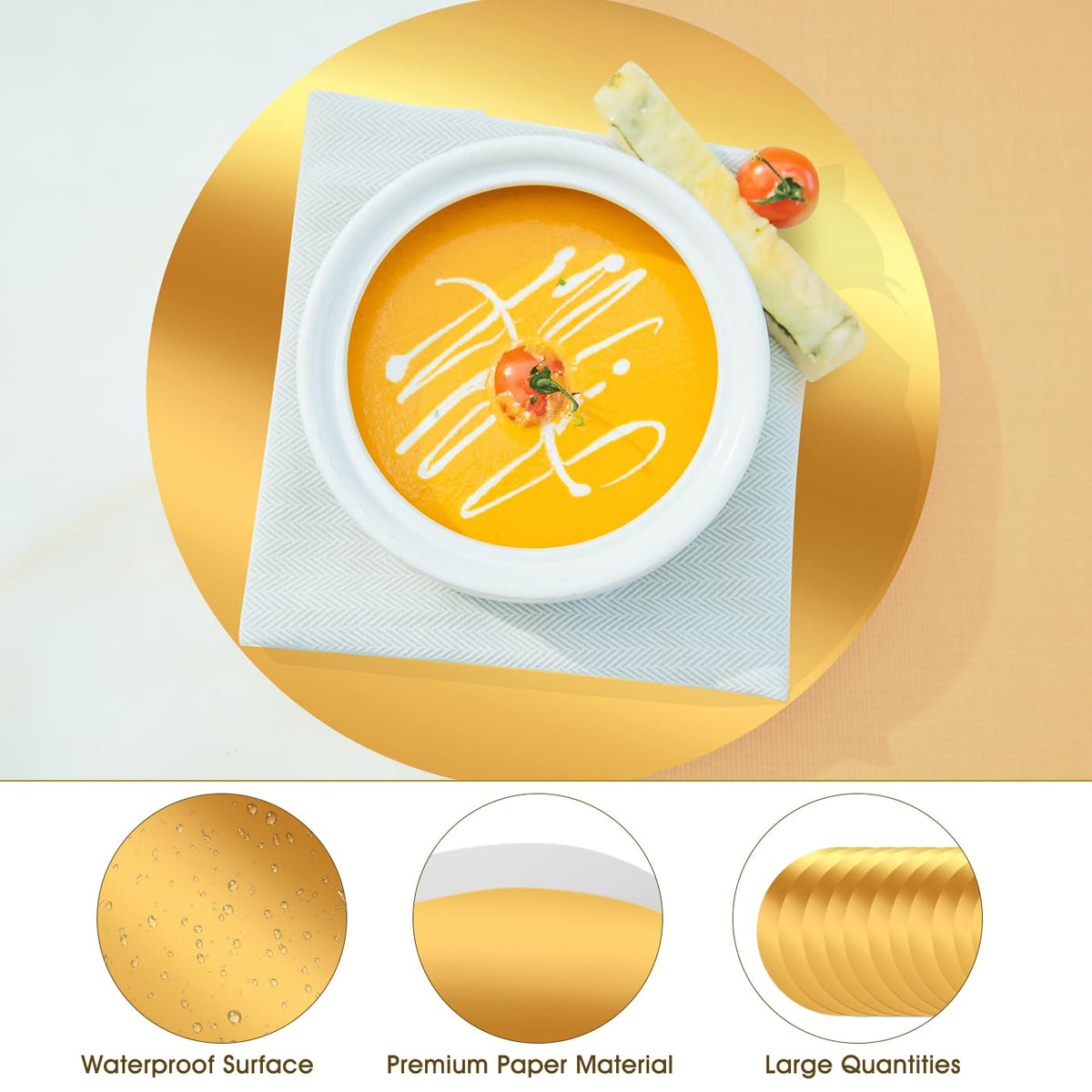 KesaPlan waterproof surface keeps tables clean during meals and events.