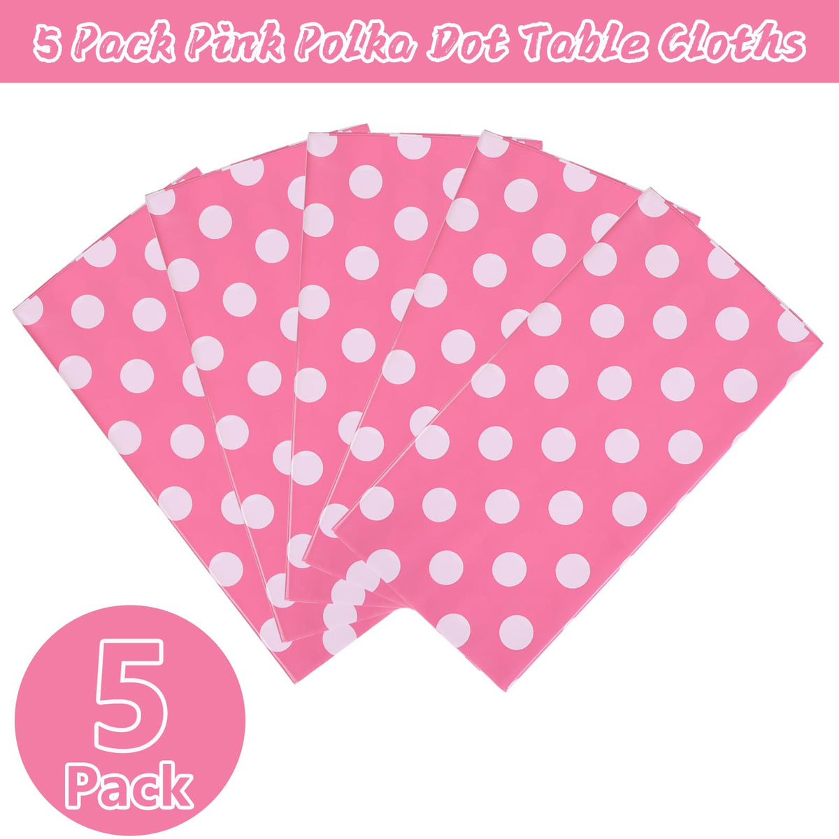 Kesfey disposable pink tablecloth for quick cleanup after events.