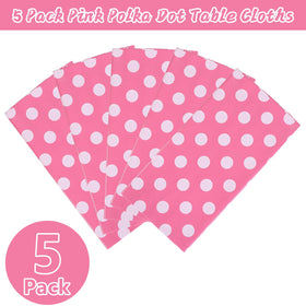 Kesfey disposable pink tablecloth for quick cleanup after events.