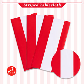 Kesfey disposable rectangle tablecloth ideal for carnival and circus themed events.