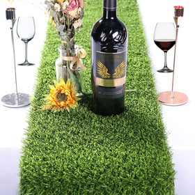 Kesfey grass table runner full layout for versatile event decor