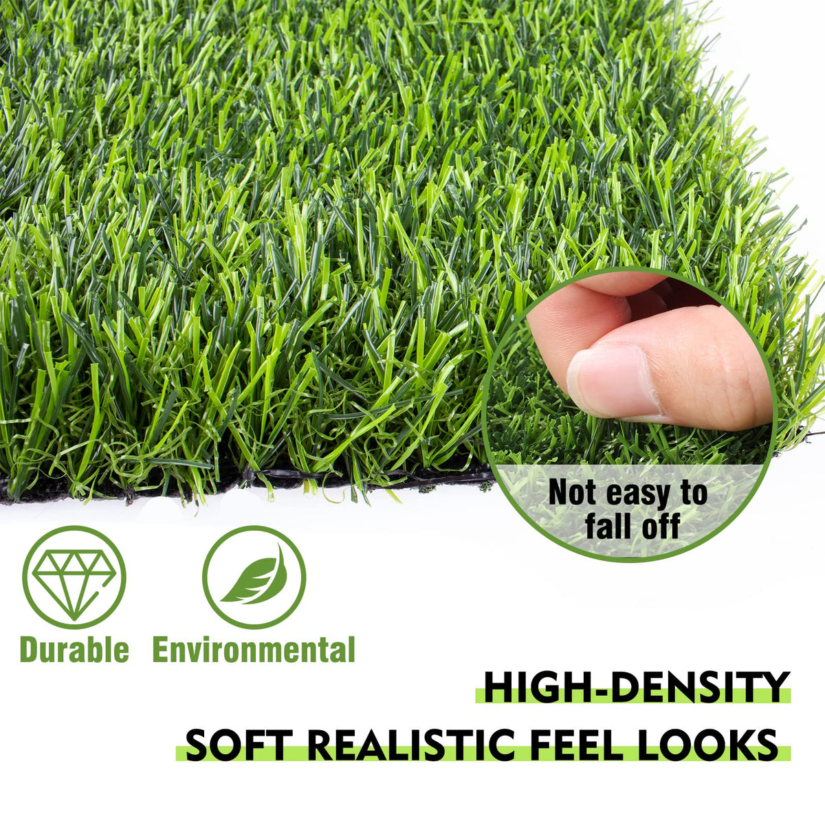Kesfey grass table runner latex-backed drainage makes cleaning easy