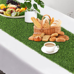 Kesfey grass table runner reusable and durable for events