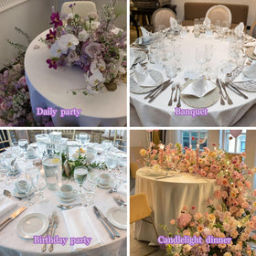 Kesfey tablecloth protects surfaces from spills during parties.