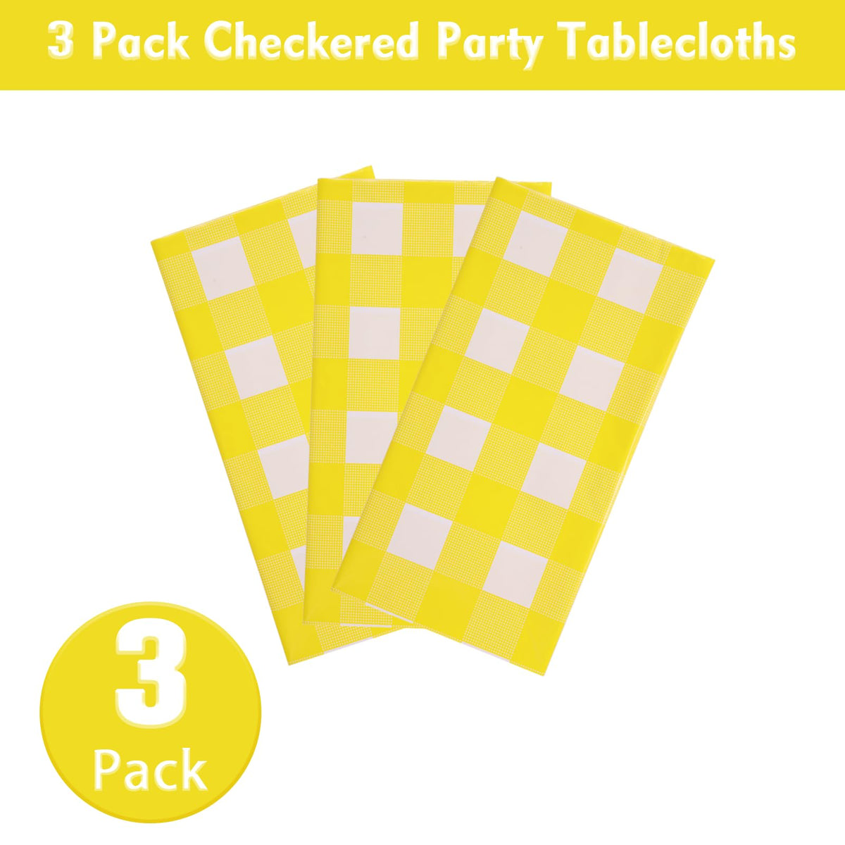 Kesfey waterproof gingham tablecloth protects surfaces during meals and spills.