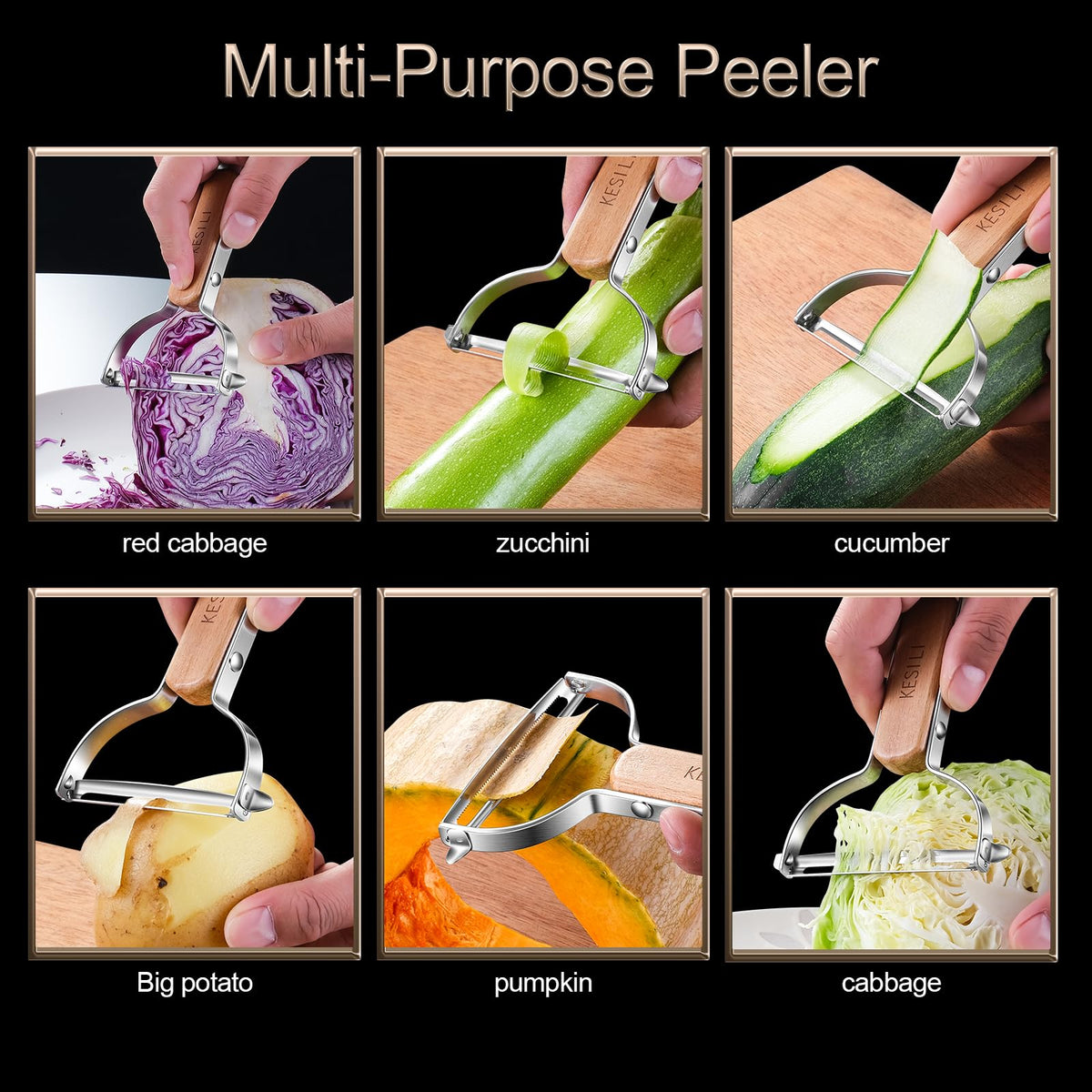KESILI kitchen peeler for fruits and vegetables, versatile tool