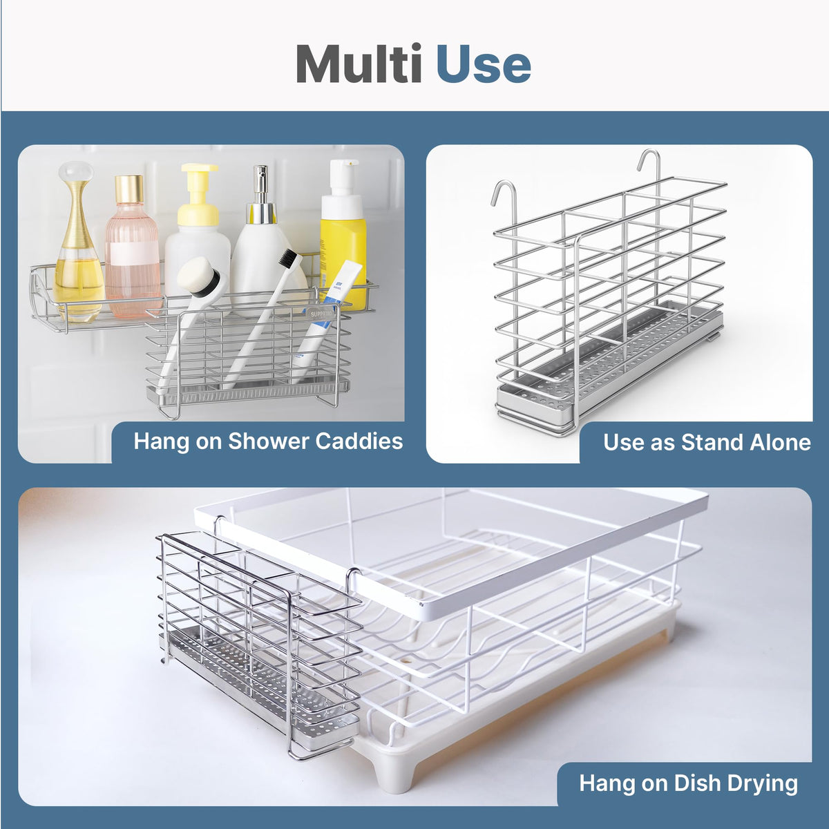 KESOL 304 stainless steel rack with brushed finish resists stains