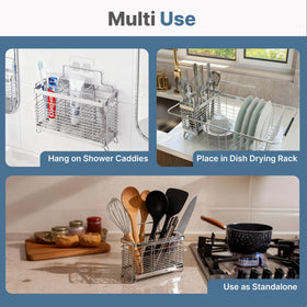 KESOL countertop-or-wall-mount-utensil-holder fits on any smooth surface for flexible placement.