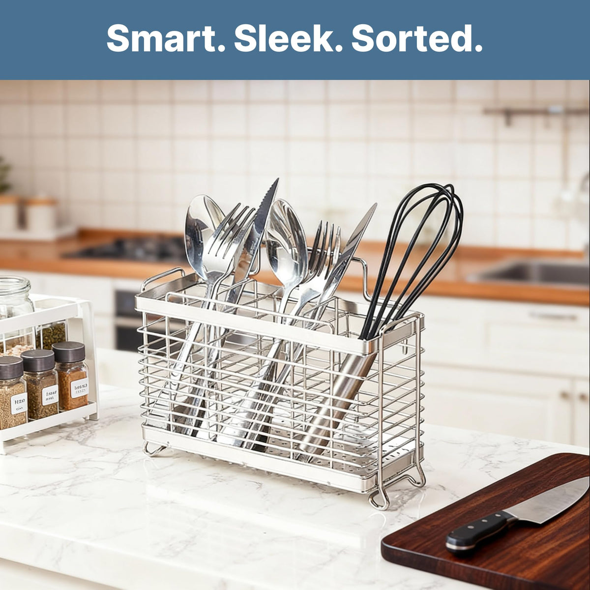KESOL multi-purpose-utility-organizer-brings order to bathroom or office spaces.