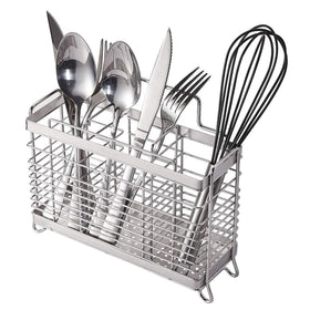 KESOL utensil-holder-drying-rack-3-compartments keeps utensils organized and air-dried on the counter.
