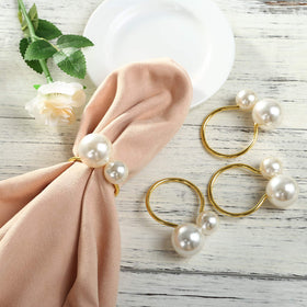 Kesote pearl napkin ring closeup reveals lustrous finish and quality craftsmanship