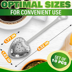 KETAR heart tea infuser with secure clasp prevents leaks during brewing.