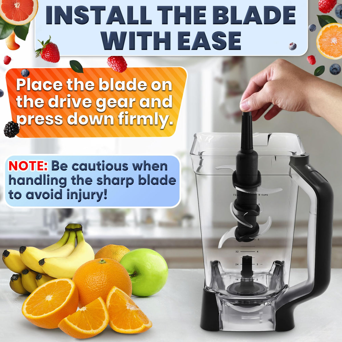 KETAR Ninja blade dishwasher-safe design for easy cleanup.