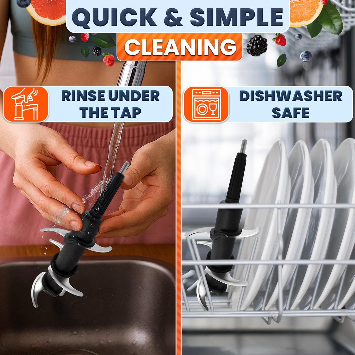KETAR Ninja blade easy-clean design for fast maintenance after use.