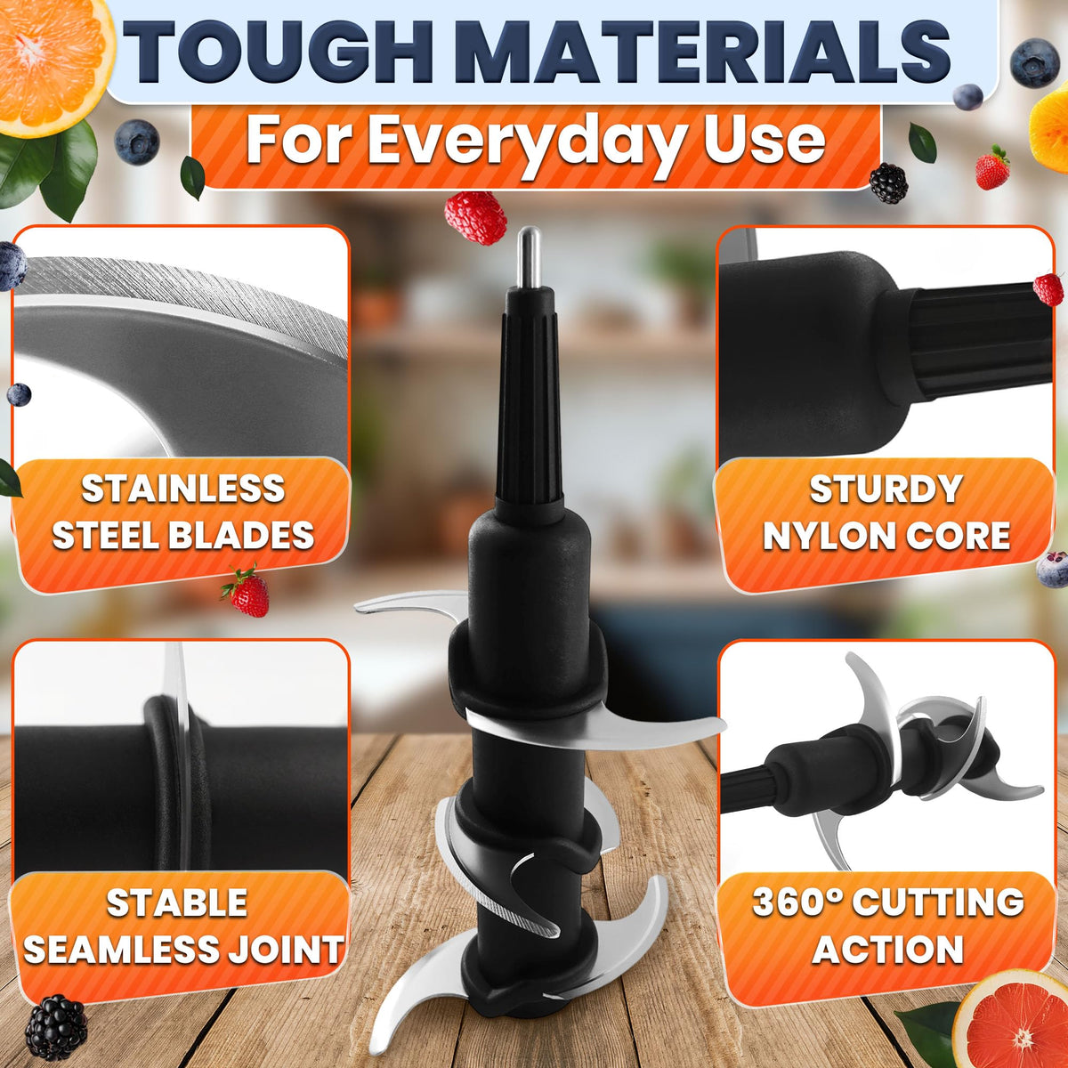KETAR Ninja blade ice-crushing capability for quick frozen drinks.